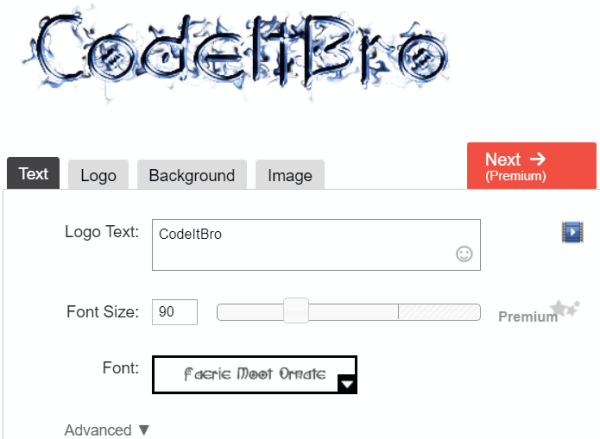 flammingtext - free frozen font generator