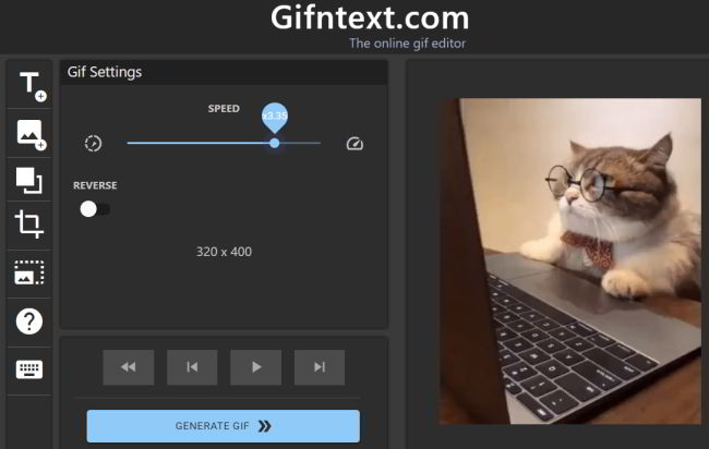 gifntext - animated gif speed changer
