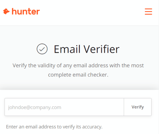 hunter - email verifier