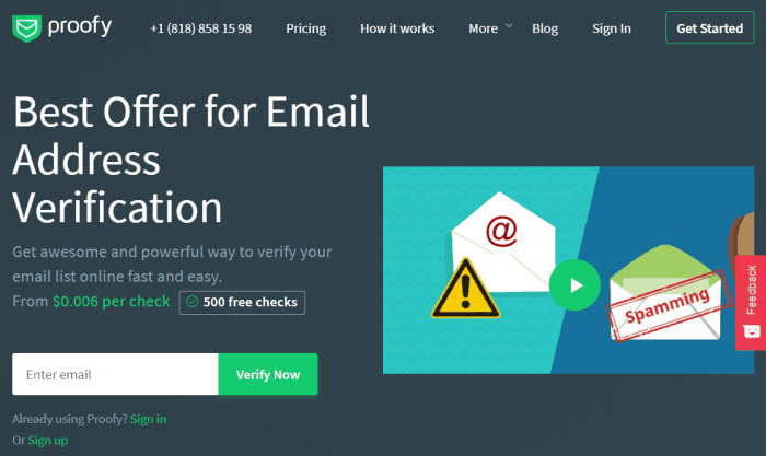 bulk email verification website - proofy