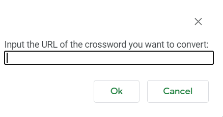 input url to import crossword