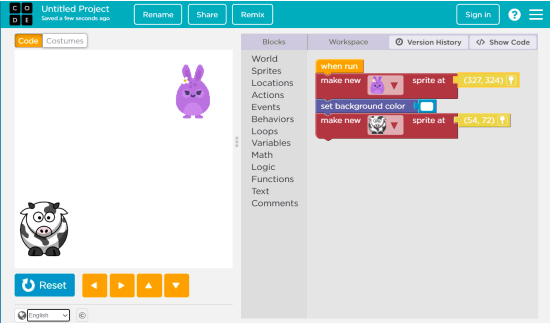 code.org - best online coding game for kids