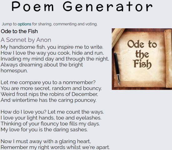 poem generator - create sonnets online