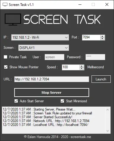 screentask lan screen sharing tool