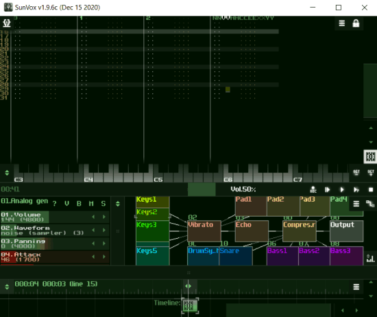 sunvox - chiptune music generator