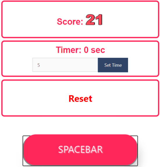 click speeder - spacebar counter