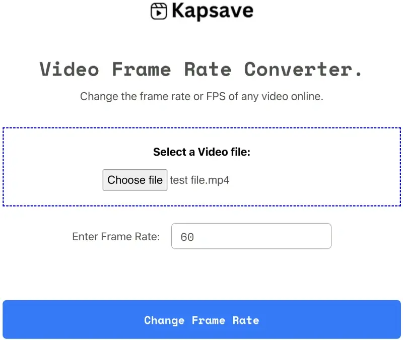 kapsave frame rate changer