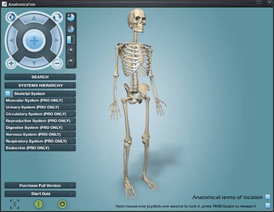 anatronicafree - free 3d anatomy software