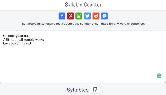 madeintext - syllable counter tool online