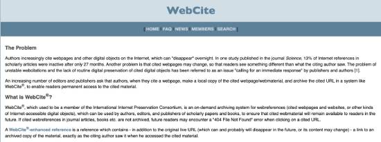 webcite - best wayback machine alternative