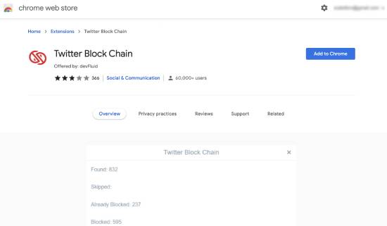 install twitter block chain