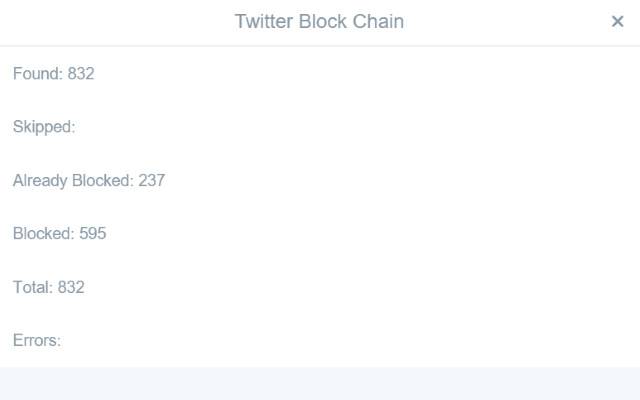 mass block twitter followers using twitter block chain
