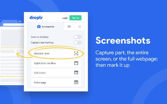 droplr - chrome extension for taking screenshots