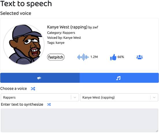 kanye west voice generator - uberduck