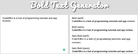 bold text generator