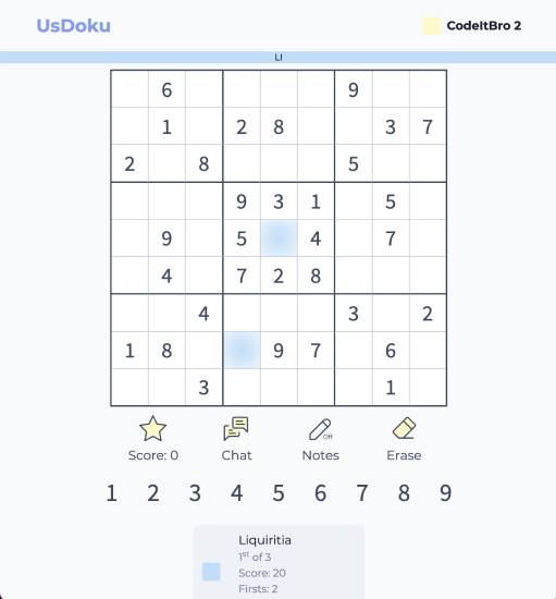 play sudoku multiplayer online
