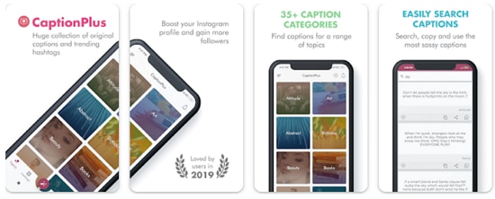 Caption Plus App for generating random instagram captions