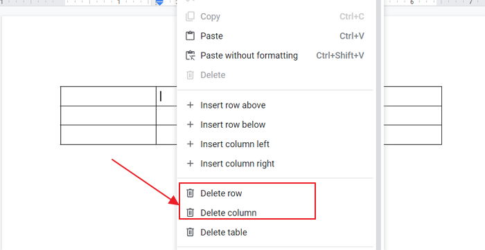 Deleting-Rows-and-column-in-a-table-in-Google-docs