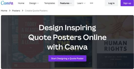 canva - design fake quote posters
