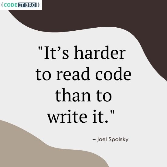 hard to read code than write it
