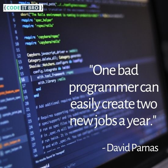 one bad programmer two new jobs - david parnas