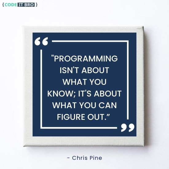 programming is about what you can figure out