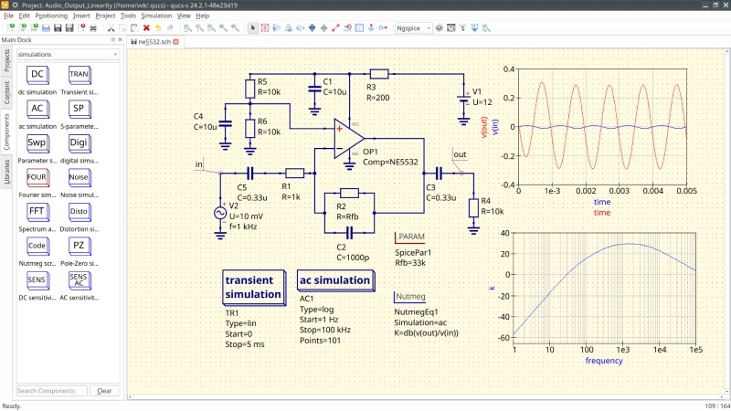 qucs‑s - free breadboard simulator software