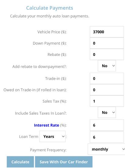 online car payment calculator