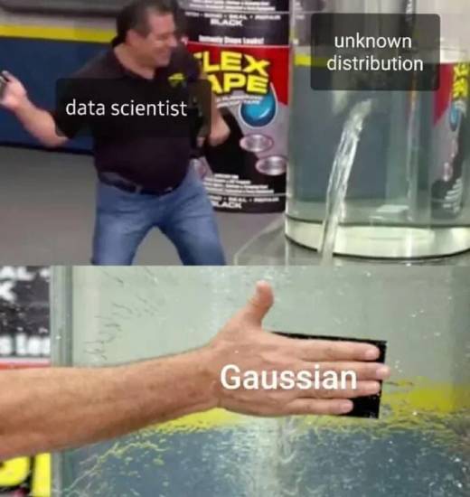 data science memes - gaussian distribution
