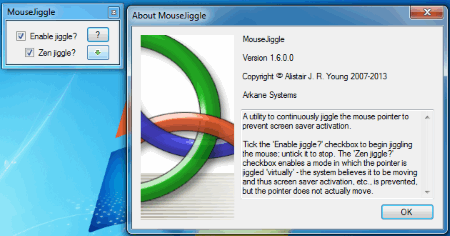 mouse jiggler software interface