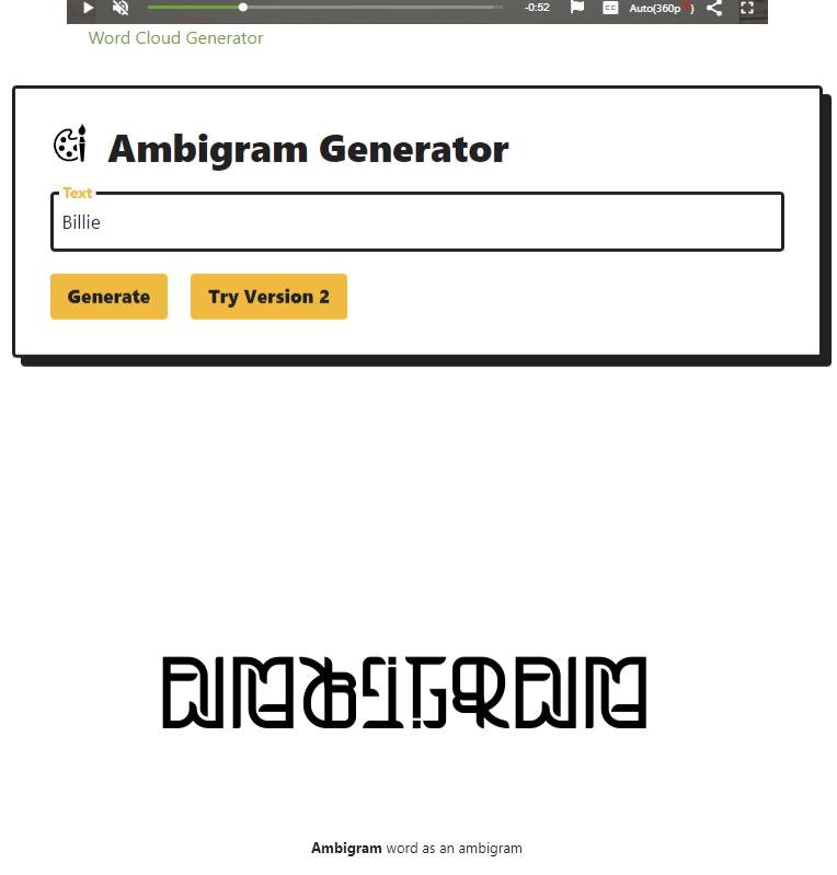 ambigramart - ambigram generator