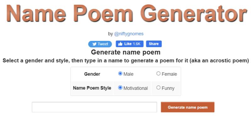 name poem generator