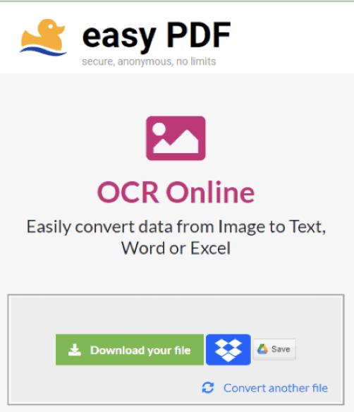 easy pdf - online ocr tool