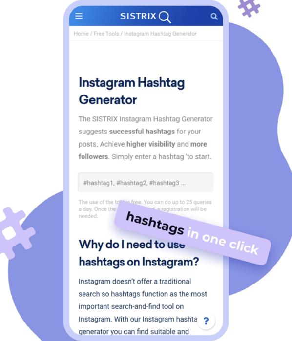 sistrix hashtags idea generator