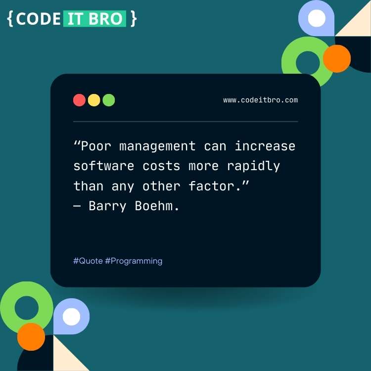 software engineering quotes - poor management increase software cost any other factor