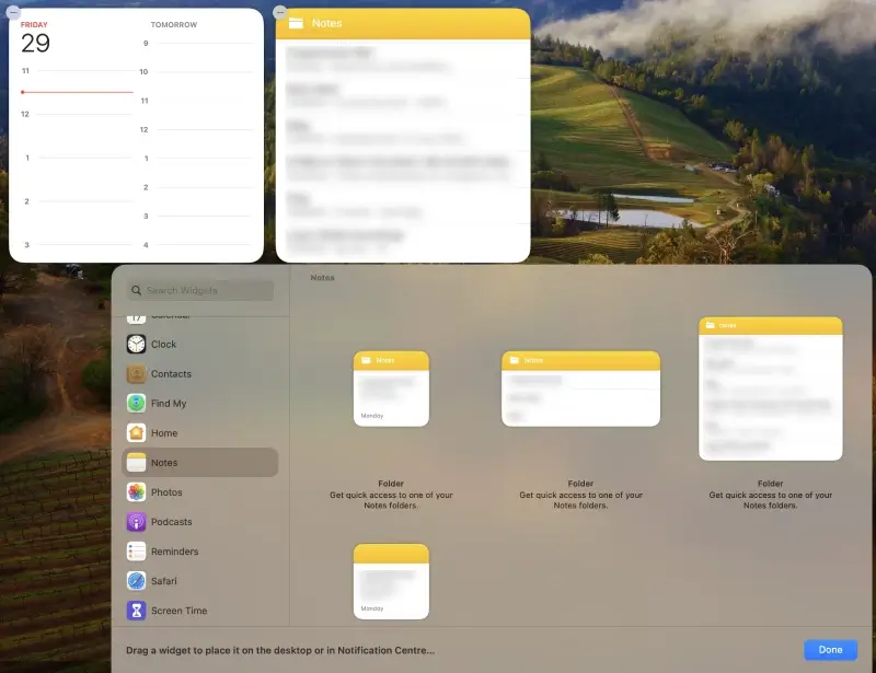 drag and drop widgets to macbook desktop