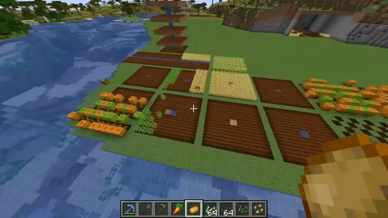 farming crops to feed cows in minecraft