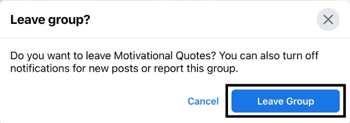 leave facebook groups