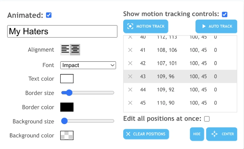 set up motion tracking controls in gifmemes