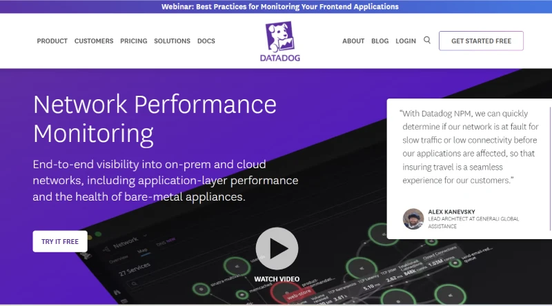 datadog - network management software