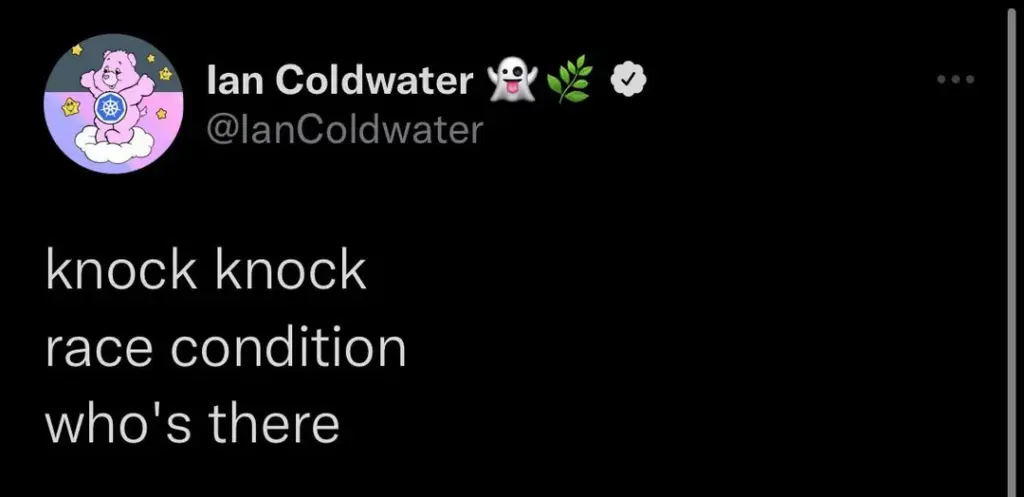 programming thread race condition meme