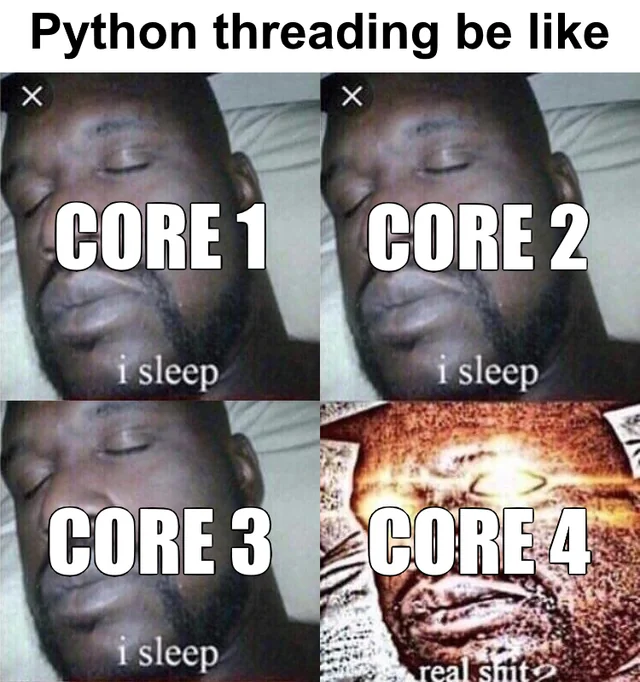 python multi-threading meme
