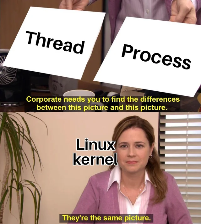 thread vs process multi-threading meme