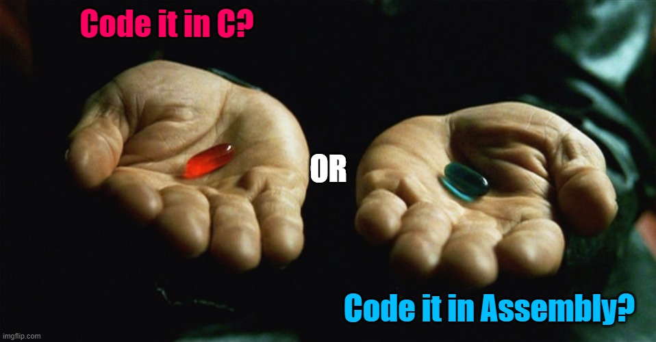 code in c or code in assembly meme