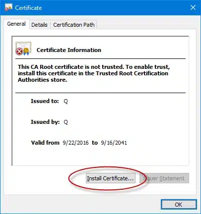 install intuit certificate to fix qb error 15103