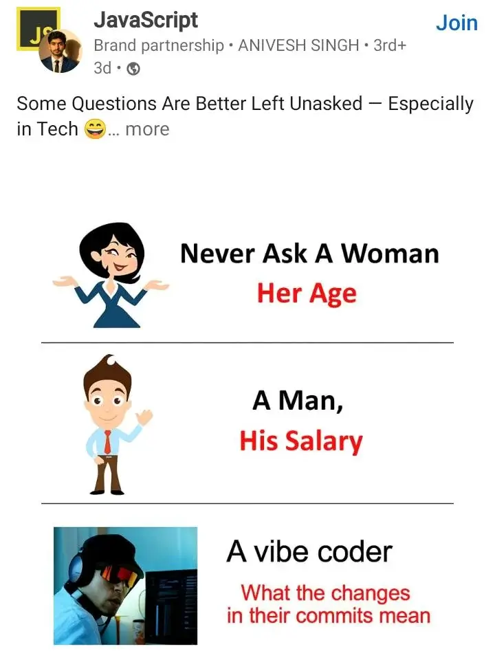 never ask vibe coader what the changes in commits mean