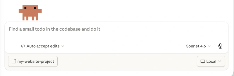 working in claude code folder