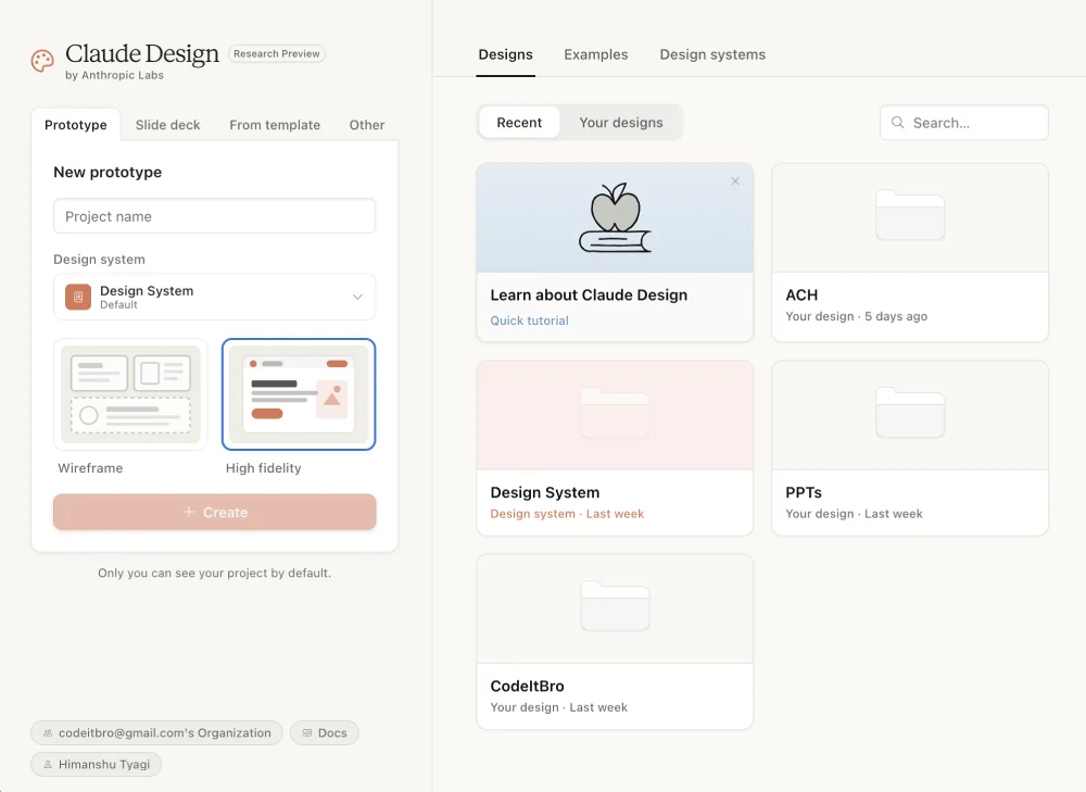 claude design interface