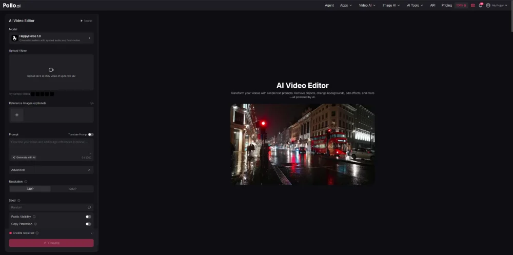 pollo ai video editor